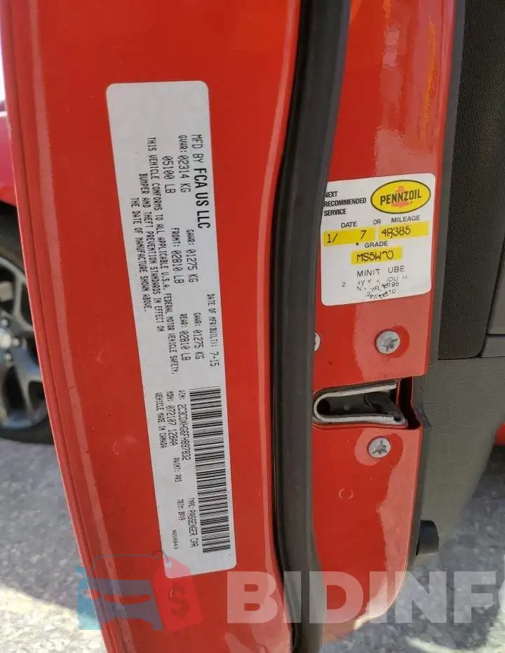 2C3CDXHG6FH897832 Photo# 12