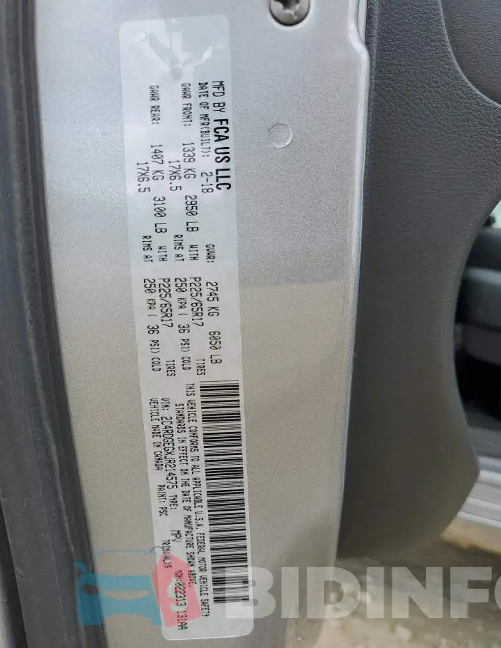 2C4RDGEGXJR214575 Photo# 12