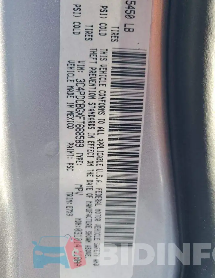 3C4PDCBGXFT668589 Photo# 13