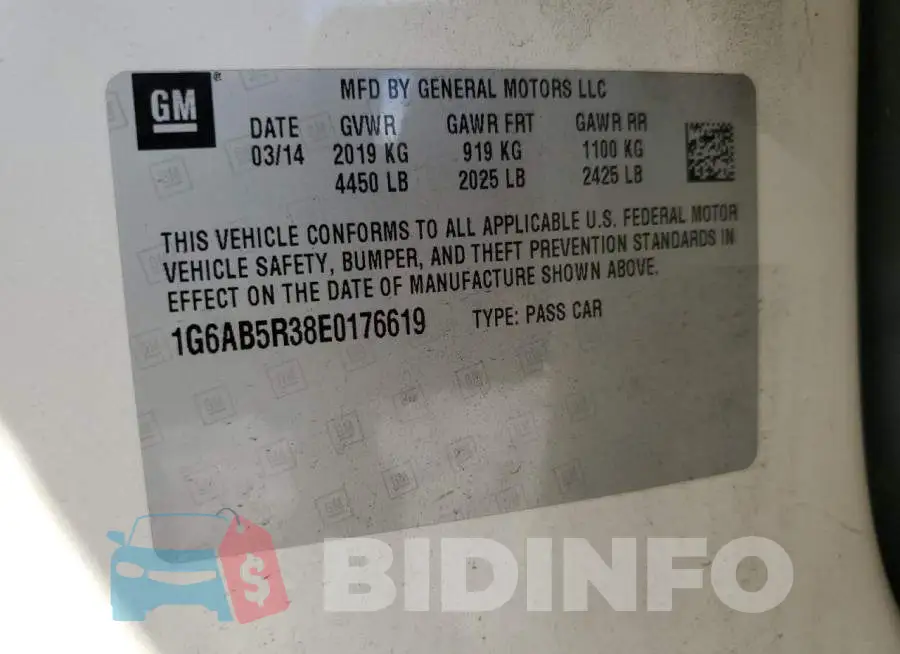 1G6AB5R38E0176619 Photo# 12