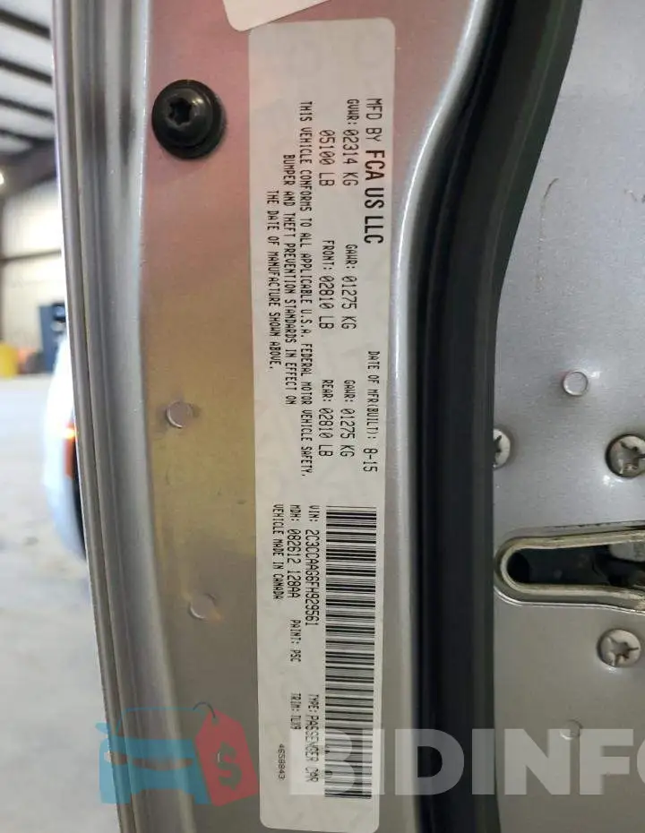 2C3CCAAG6FH929561 Photo# 13