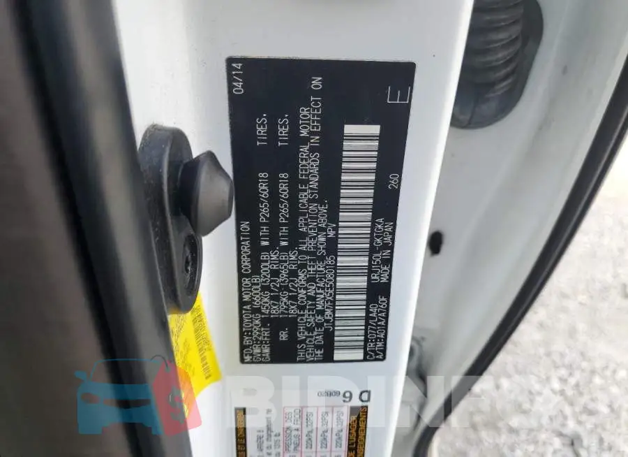 JTJBM7FX5E5080185 Photo# 13