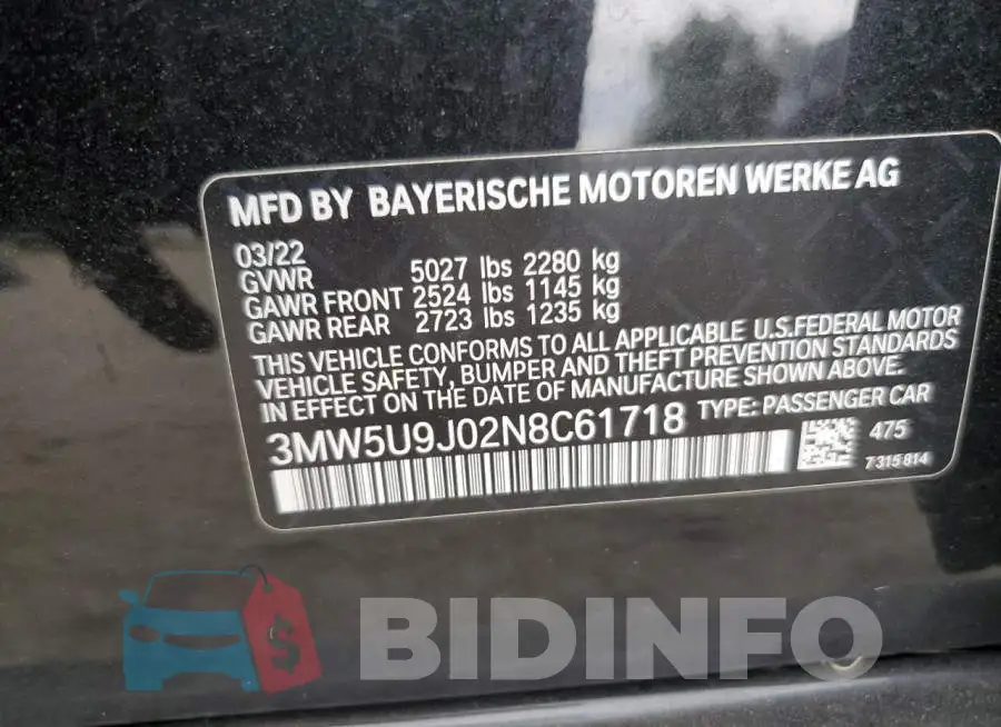 3MW5U9J02N8C61718 Photo# 12