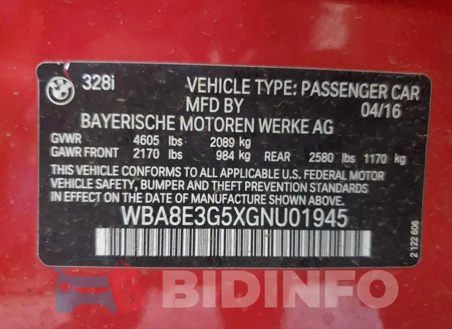 WBA8E3G5XGNU01945 Photo# 12