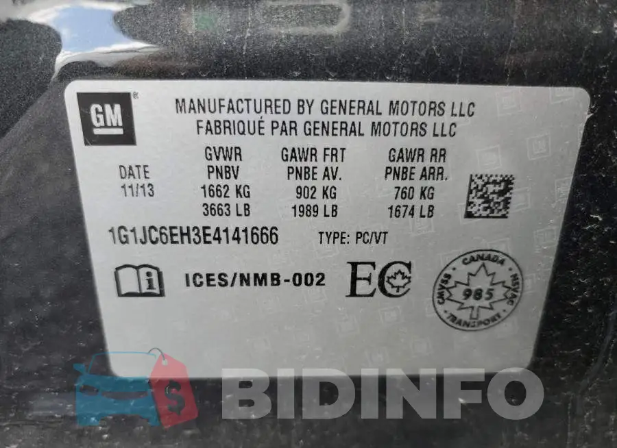 1G1JC6EH3E4141666 Photo# 12