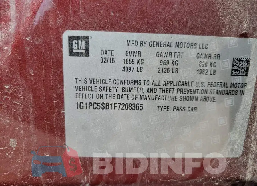 1G1PC5SB1F7208365 Photo# 12