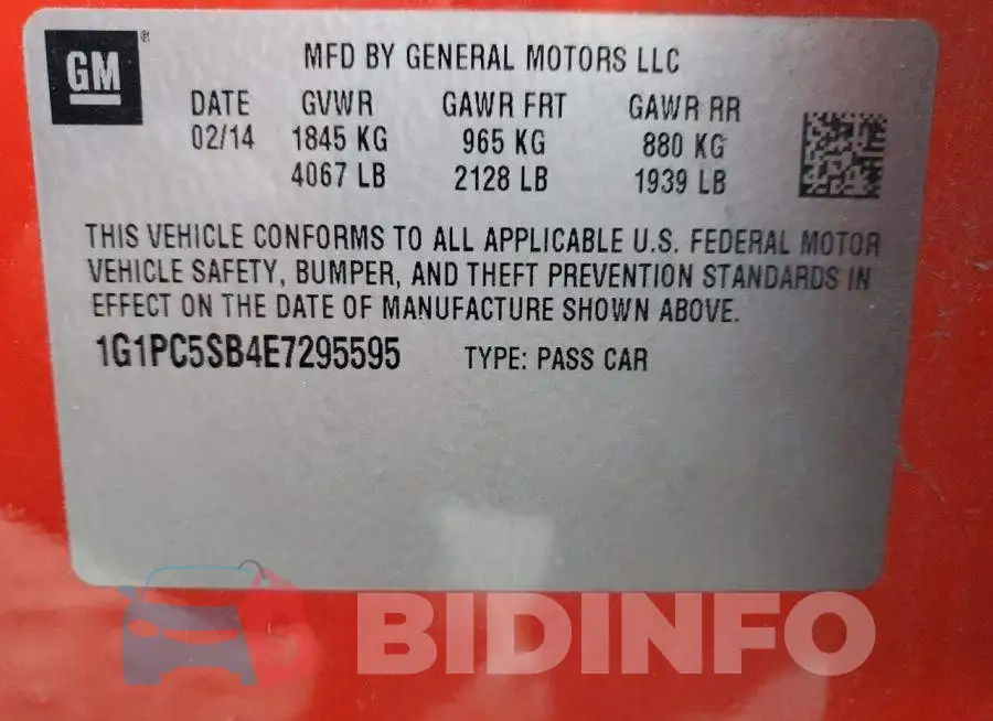 1G1PC5SB4E7295595 Photo# 12