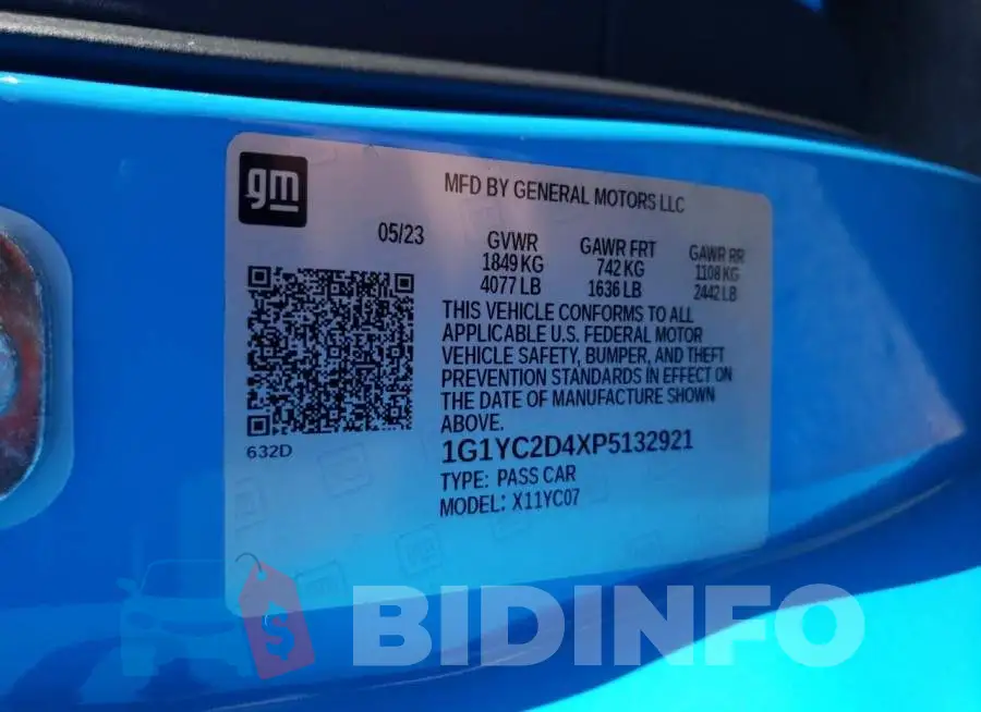 1G1YC2D4XP5132921 Photo# 13