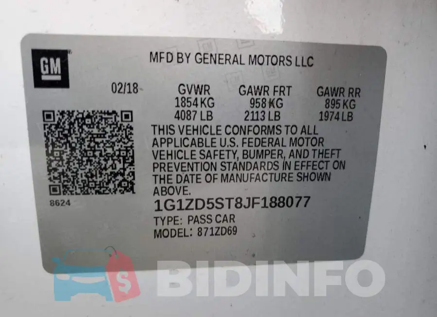 1G1ZD5ST8JF188077 Photo# 12