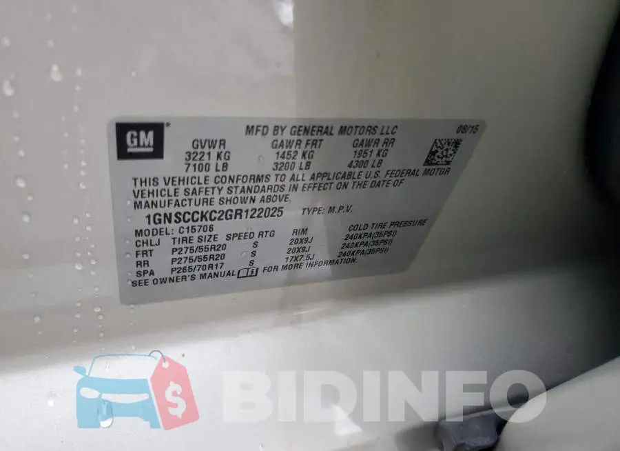 1GNSCCKC2GR122025 Photo# 14