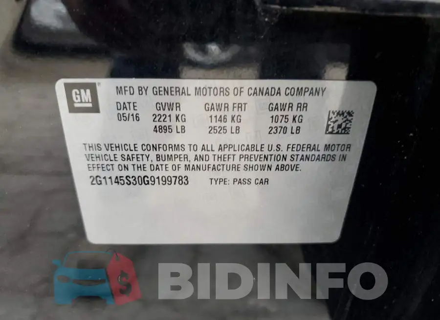 2G1145S30G9199783 Photo# 12