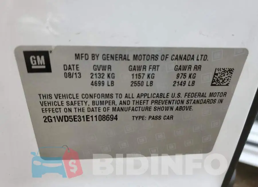 2G1WD5E31E1108694 Photo# 13