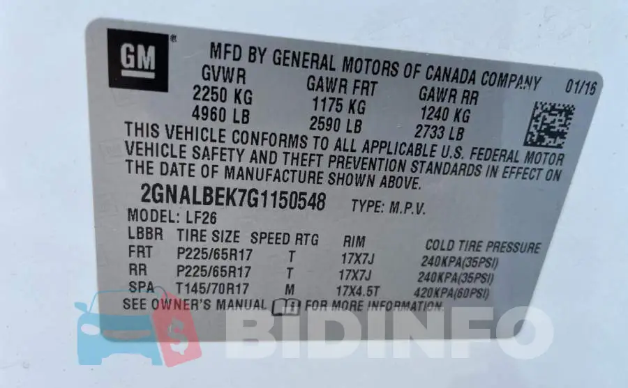 2GNALBEK7G1150548 Photo# 10