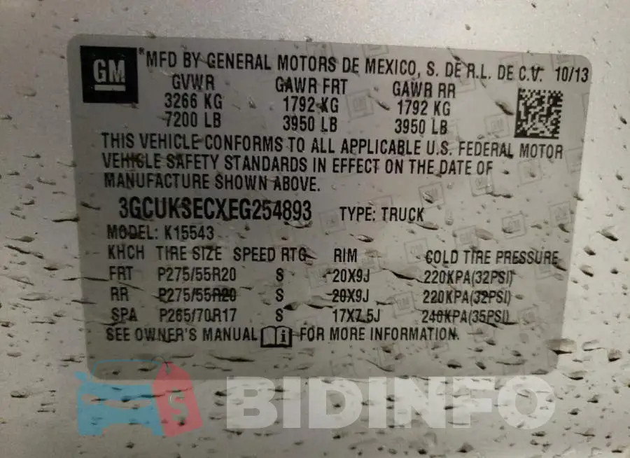 3GCUKSECXEG254893 Photo# 12