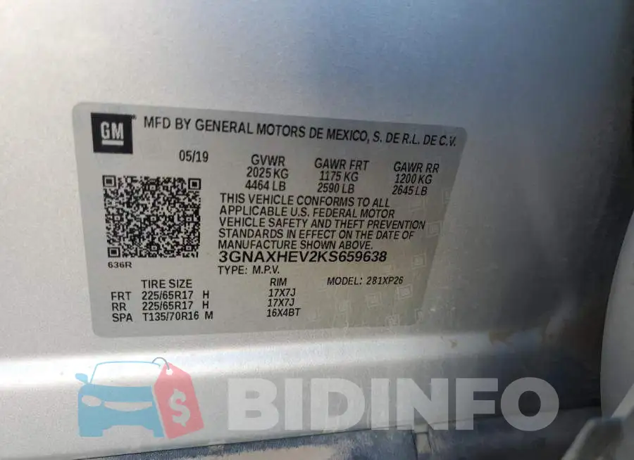 3GNAXHEV2KS659638 Photo# 12