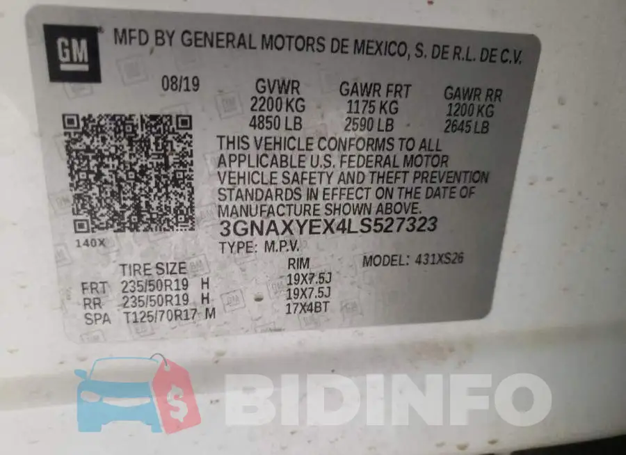 3GNAXYEX4LS527323 Photo# 13
