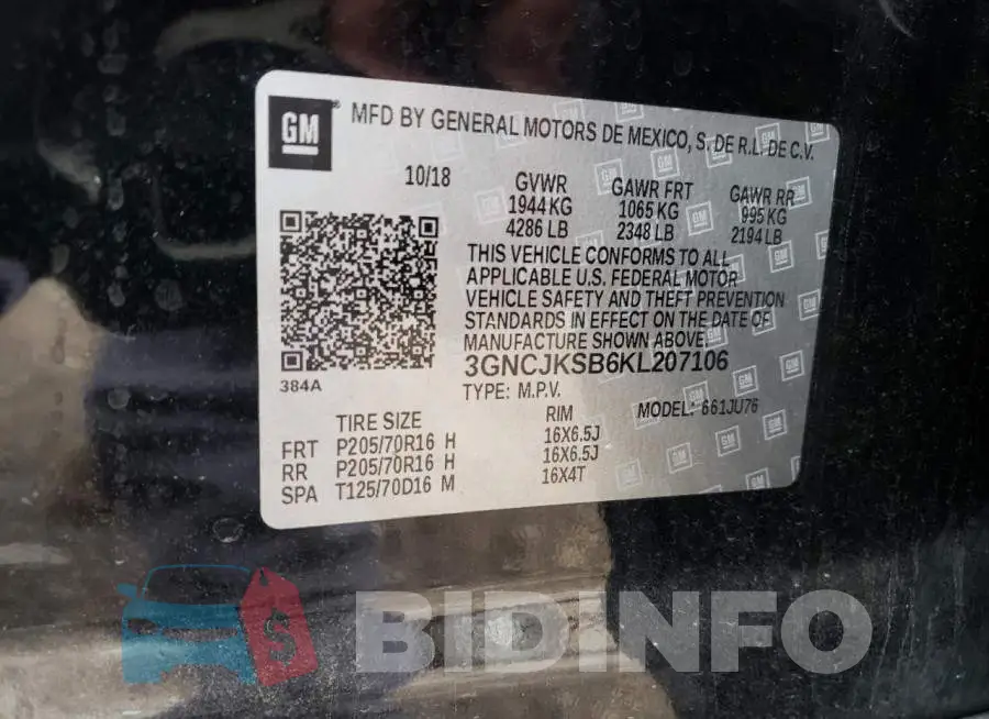 3GNCJKSB6KL207106 Photo# 12