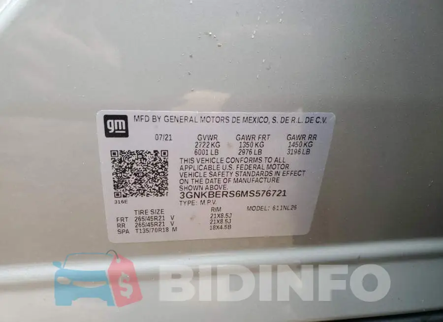3GNKBERS6MS576721 Photo# 13