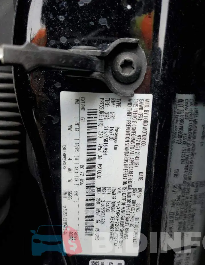 1FADP3F22GL213733 Photo# 12