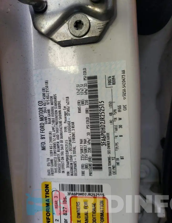 3FA6P0HD2JR252515 Photo# 12