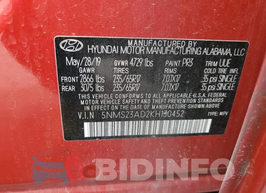 5NMS23AD2KH130452 Photo# 13
