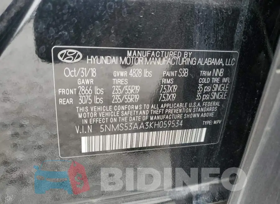 5NMS53AA3KH059534 Photo# 13