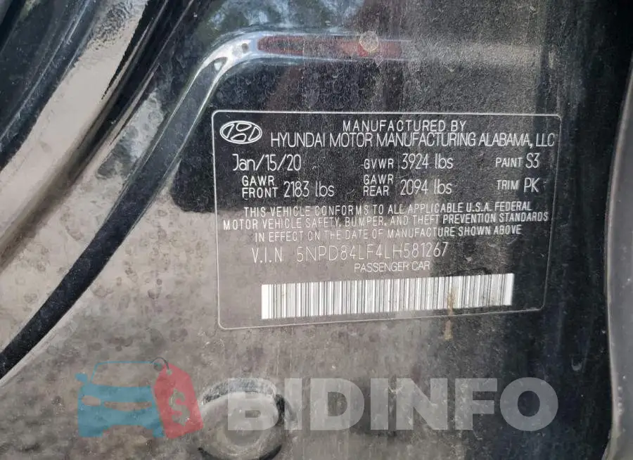 5NPD84LF4LH581267 Photo# 12
