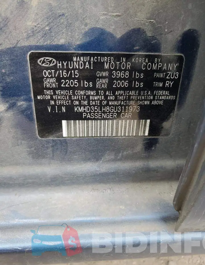 KMHD35LH8GU311973 Photo# 12
