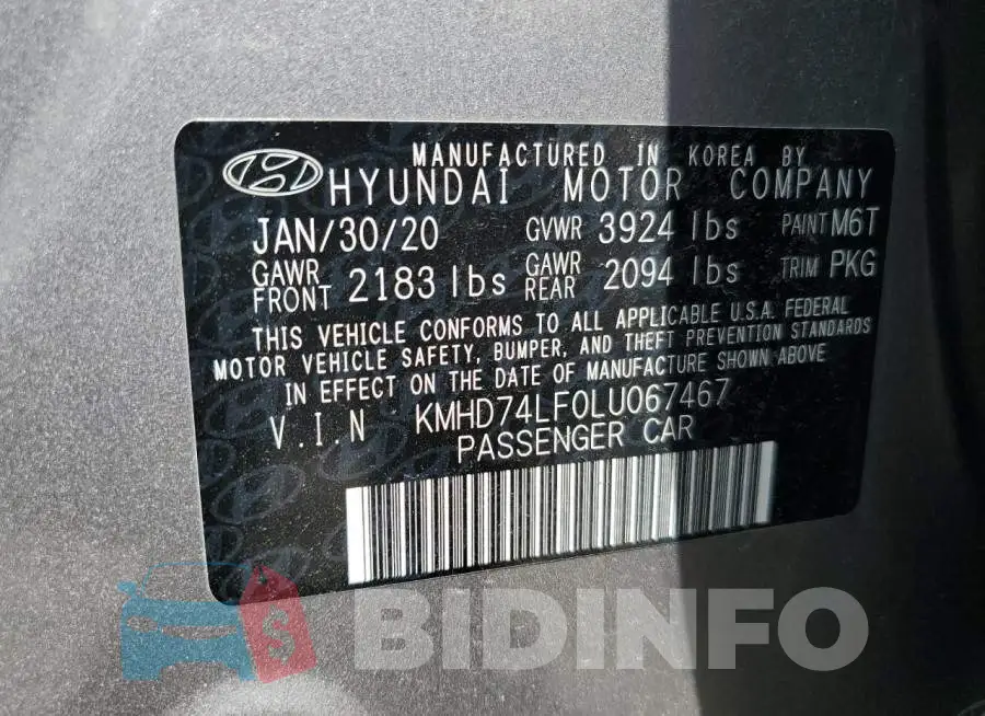 KMHD74LF0LU067467 Photo# 12