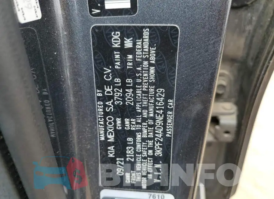 3KPF24AD9NE416429 Photo# 12