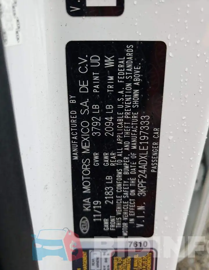 3KPF24ADXLE197333 Photo# 12