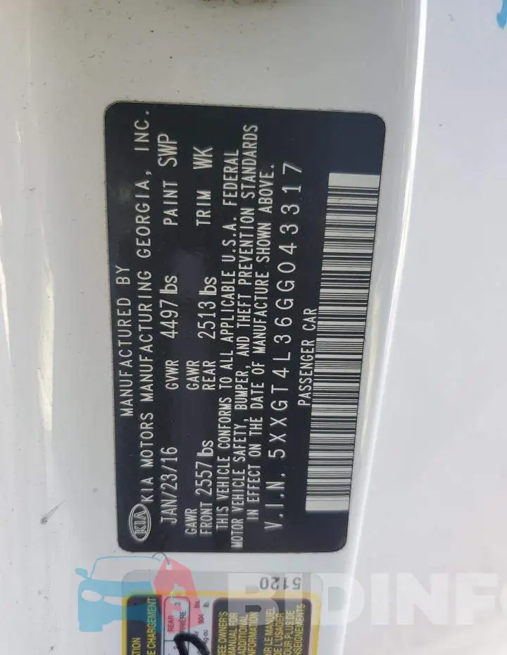 5XXGT4L36GG043317 Photo# 12