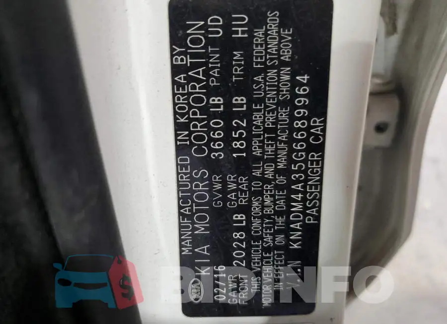 KNADM4A35G6689964 Photo# 12