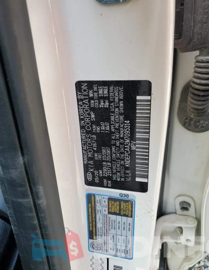 KNDEPCAA2M7095314 Photo# 12