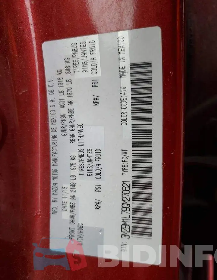 3MZBM1L79GM270621 Photo# 13