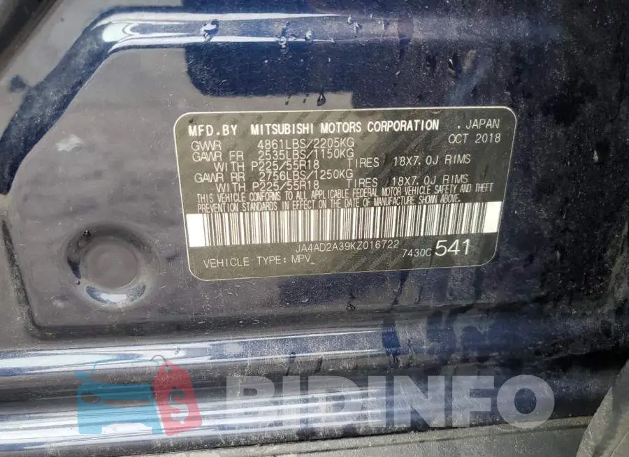JA4AD2A39KZ016722 Photo# 12