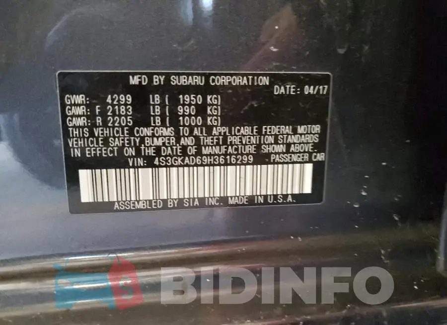 4S3GKAD69H3616299 Photo# 12