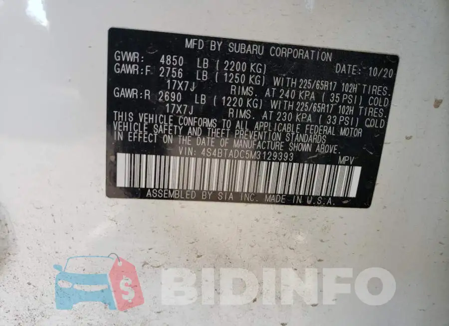 4S4BTADC5M3129393 Photo# 13