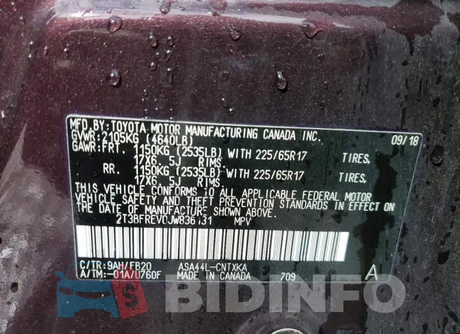 2T3BFREV0JW836131 Photo# 12