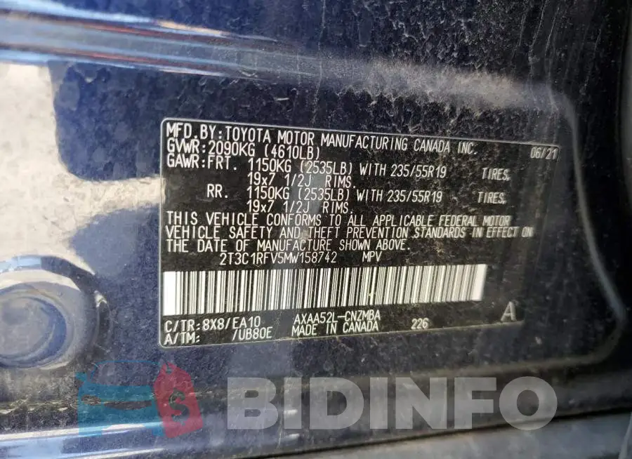 2T3C1RFV5MW158742 Photo# 13