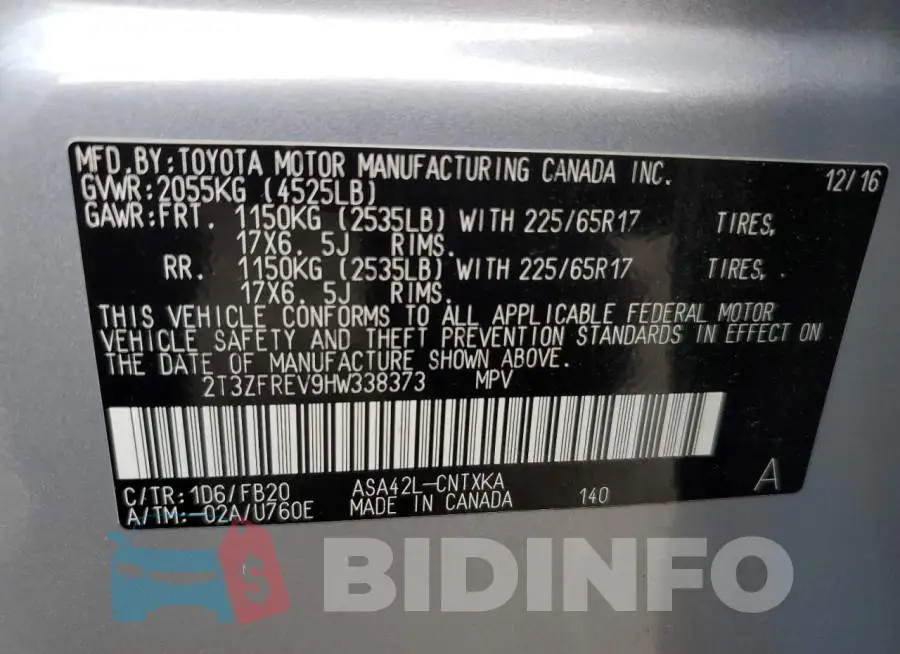 2T3ZFREV9HW338373 Photo# 13