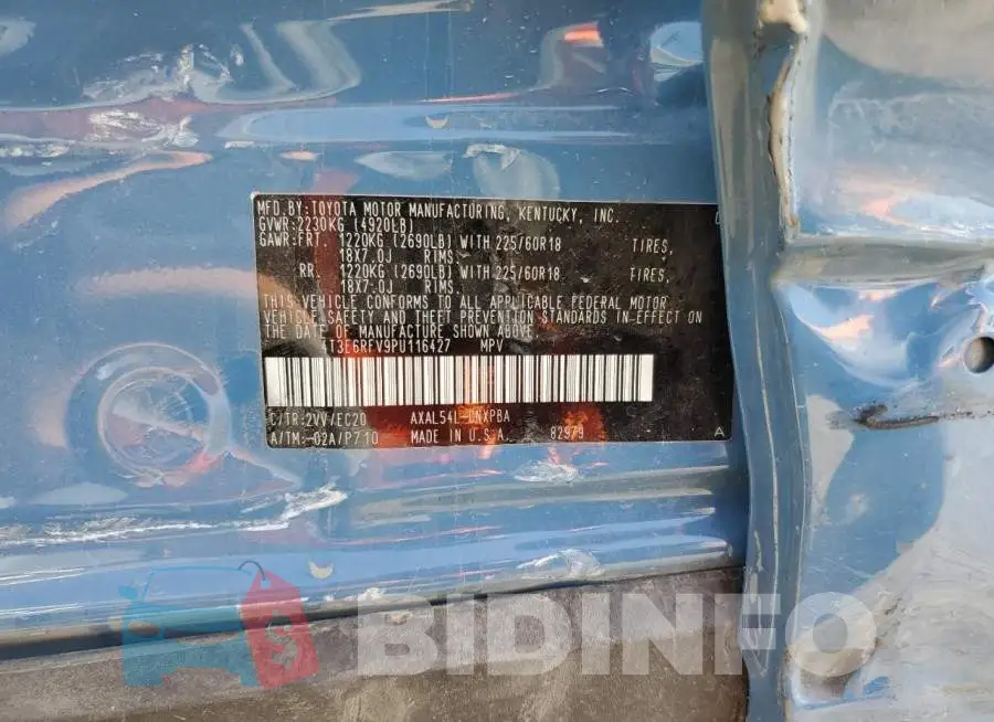 4T3E6RFV9PU116427 Photo# 13