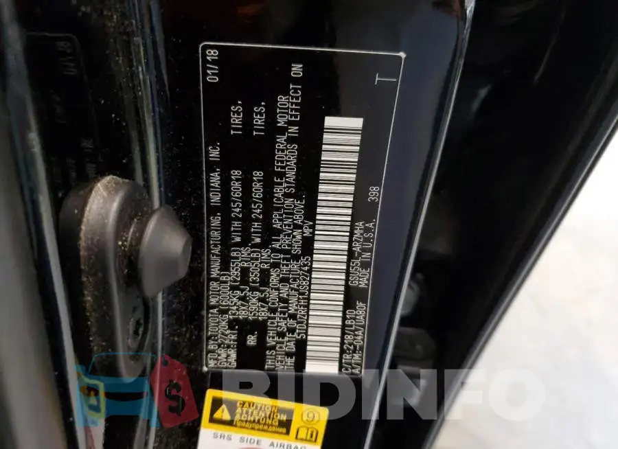 5TDJZRFH1JS827435 Photo# 13