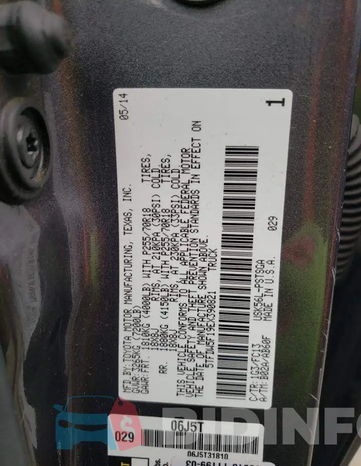 5TFDW5F19EX390821 Photo# 12