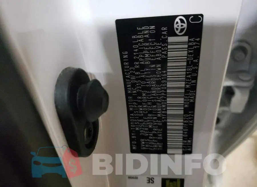 5YFB4MDE7PP069164 Photo# 12
