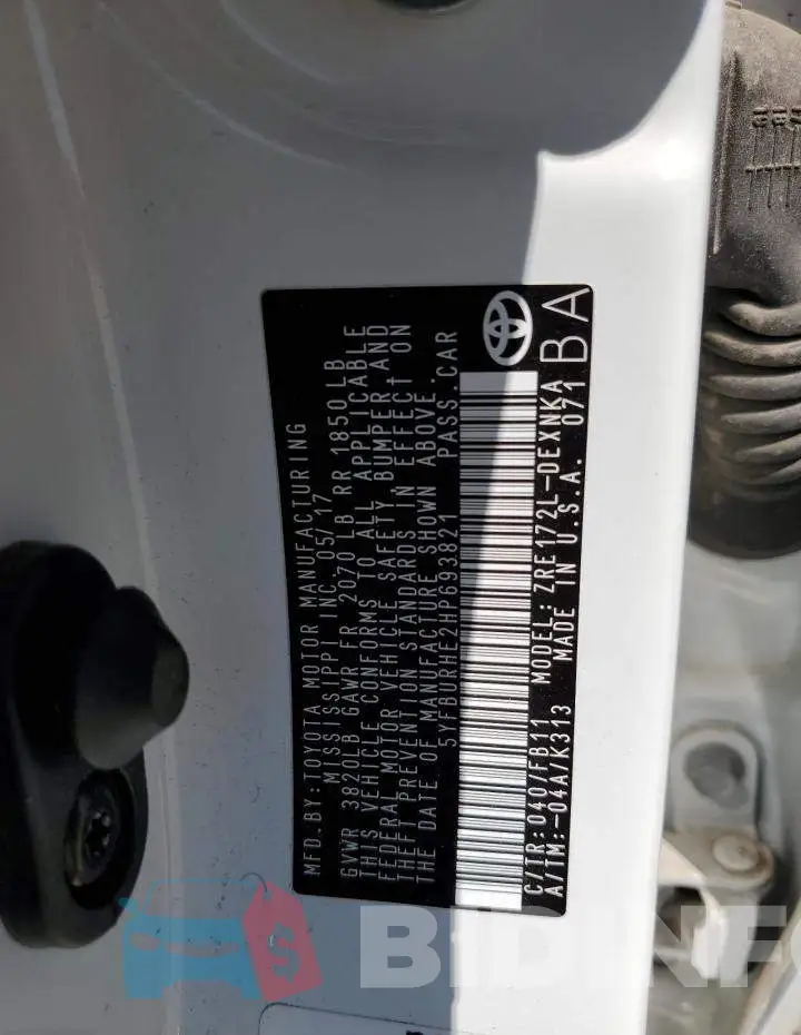 5YFBURHE2HP693821 Photo# 12