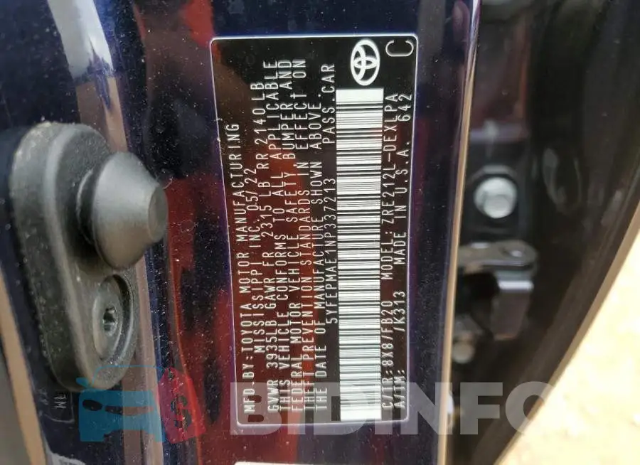 5YFEPMAE1NP337213 Photo# 13