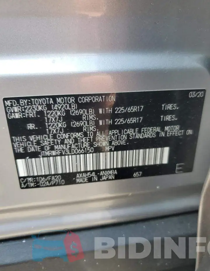 JTMRWRFV3LD066150 Photo# 13
