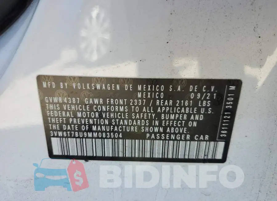 3VW6T7BU9MM083504 Photo# 12