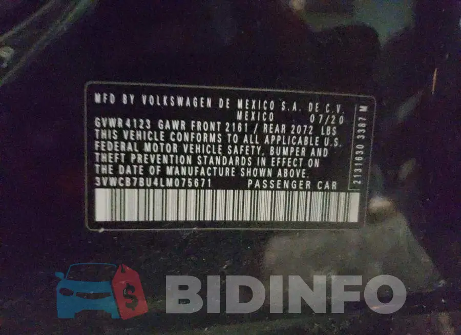 3VWCB7BU4LM075671 Photo# 13